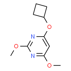 Pyrimidine, 4-(cyclobutyloxy)-2,6-dimethoxy- (9CI)结构式