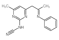 [[4-methyl-6-(2-phenyliminopropyl)pyrimidin-2-yl]amino]formonitrile结构式