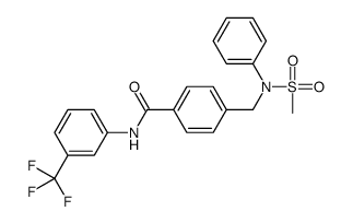 4-[(N-methylsulfonylanilino)methyl]-N-[3-(trifluoromethyl)phenyl]benzamide结构式
