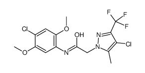 N-(4-chloro-2,5-dimethoxyphenyl)-2-[4-chloro-5-methyl-3-(trifluoromethyl)pyrazol-1-yl]acetamide Structure