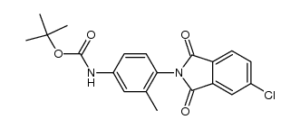 N-(4-t-butoxycarbonylamino-o-tolyl)-4-chlorophthalimide结构式