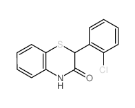 9-(2-chlorophenyl)-10-thia-7-azabicyclo[4.4.0]deca-1,3,5-trien-8-one结构式