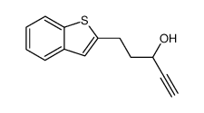 5-benzo[b]thiophen-2-yl-pent-1-yn-3-ol结构式