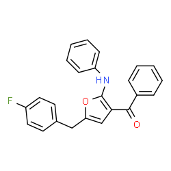 Methanone,[5-[(4-fluorophenyl)methyl]-2-(phenylamino)-3-furanyl]phenyl- structure