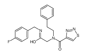 1,2,3-Thiadiazole-4-carboxamide,N-[2-[[(4-fluorophenyl)methyl]amino]-2-oxoethyl]-N-(2-phenylethyl)-(9CI) structure