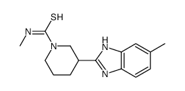 1-Piperidinecarbothioamide,N-methyl-3-(5-methyl-1H-benzimidazol-2-yl)-(9CI)结构式