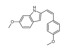 6-methoxy-2-[2-(4-methoxyphenyl)ethenyl]-1H-indole Structure