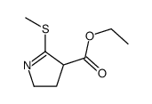 ethyl 5-methylsulfanyl-3,4-dihydro-2H-pyrrole-4-carboxylate结构式