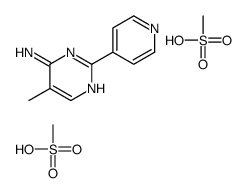 methanesulfonic acid,5-methyl-2-pyridin-4-ylpyrimidin-4-amine结构式