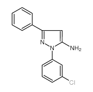 2-(3-chlorophenyl)-5-phenylpyrazol-3-amine Structure