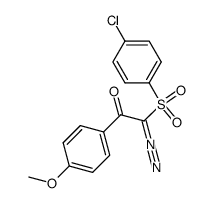 2-((4-chlorophenyl)sulfonyl)-2-diazo-1-(4-methoxyphenyl)ethan-1-one结构式