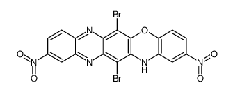 6,13-dibromo-2,10-dinitro-14H-quinoxalino[2,3-b]phenoxazine Structure