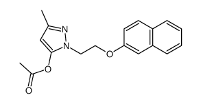 5-acetoxy-3-methyl-1-(2-naphthalen-2-yloxy-ethyl)-1H-pyrazole Structure