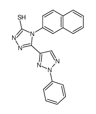 4-naphthalen-2-yl-5-(2-phenyl-2H-[1,2,3]triazol-4-yl)-2,4-dihydro-[1,2,4]triazole-3-thione Structure