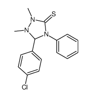 5-(4-chlorophenyl)-1,2-dimethyl-4-phenyl-1,2,4-triazolidine-3-thione Structure