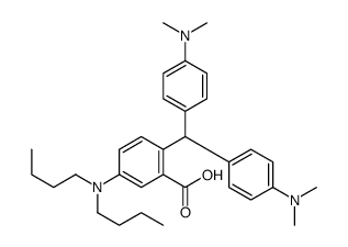 2-[bis[4-(dimethylamino)phenyl]methyl]-5-(dibutylamino)benzoic acid Structure