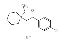 Piperidinium,1-[2-(4-chlorophenyl)-2-oxoethyl]-1-ethyl-, bromide (1:1) structure