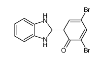 2,4-dibromo-6-(1,3-dihydrobenzimidazol-2-ylidene)cyclohexa-2,4-dien-1-one Structure