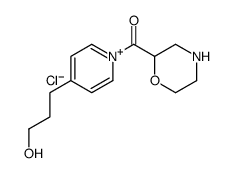 4-(3-hydroxypropyl)-1-(morpholinecarbonyl)pyridinium chloride structure