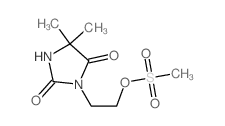 5,5-dimethyl-3-(2-methylsulfonyloxyethyl)imidazolidine-2,4-dione结构式