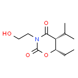 2H-1,3-Oxazine-2,4(3H)-dione,6-ethyldihydro-3-(2-hydroxyethyl)-5-(1-methylethyl)-,(5R,6S)-rel-(9CI) Structure
