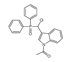 1-[3-[chloro(diphenylphosphoryl)methyl]indol-1-yl]ethanone Structure