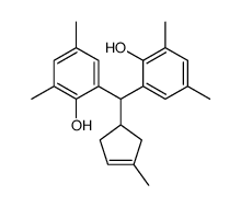 2-[(2-hydroxy-3,5-dimethylphenyl)-(3-methylcyclopent-3-en-1-yl)methyl]-4,6-dimethylphenol结构式
