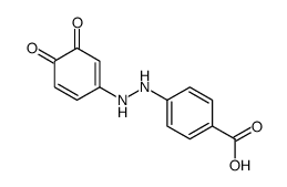 4-[2-(3,4-dioxocyclohexa-1,5-dien-1-yl)hydrazinyl]benzoic acid Structure