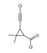 Cyclopropanecarbonyl chloride, 3-(chloroethynyl)-2,2-dimethyl- (9CI)结构式