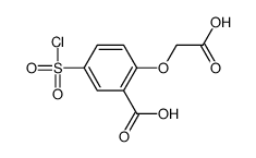 2-(carboxymethoxy)-5-chlorosulfonylbenzoic acid结构式