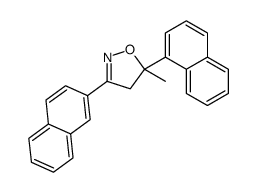 5-methyl-5-naphthalen-1-yl-3-naphthalen-2-yl-4H-1,2-oxazole结构式