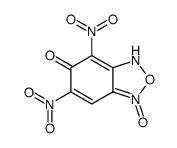 5,7-dinitro-3-oxido-1H-2,1,3-benzoxadiazol-3-ium-6-one Structure