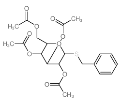 b-D-Glucopyranoside, phenylmethyl1-thio-, 2,3,4,6-tetraacetate结构式