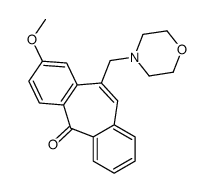 2-Methoxy-11-morpholinomethyl-5H-dibenzo[a,d]cyclohepten-5-one结构式