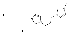 3-methyl-1-[3-(3-methyl-1,2-dihydroimidazol-1-ium-1-yl)propyl]-1,2-dihydroimidazol-1-ium,dibromide Structure