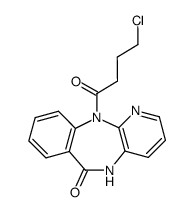 11-(4-chlorobutyryl)-5,11-dihydro-6H-pyrido-[2,3-b][1,4]-benzodiazepine-6-one结构式