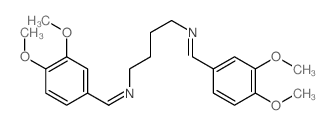 1-(3,4-dimethoxyphenyl)-N-[4-[(3,4-dimethoxyphenyl)methylideneamino]butyl]methanimine Structure