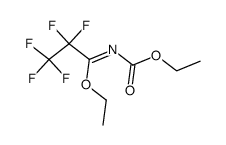 ethyl N-ethoxycarbonyl-2,2,3,3,3-pentafluoropropanimidate结构式