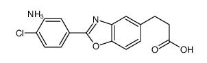 ammonium 2-(4-chlorophenyl)benzoxazole-5-propionate structure