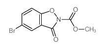1,2-Benzisoxazole-2(3H)-carboxylicacid, 5-bromo-3-oxo-, methyl ester结构式
