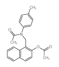 [1-[[acetyl-(4-methylphenyl)amino]methyl]naphthalen-2-yl] acetate结构式