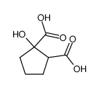 1-hydroxy-cyclopentane-1,2-dicarboxylic acid Structure