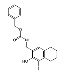 N-[(3-Hydroxy-4-iodo-5,6,7,8-tetrahydronaphthalen-2-yl)methyl]carbamic acid benzyl ester结构式