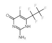 2-amino-5-fluoro-6-(1,1,2,2,2-pentafluoroethyl)-1H-pyrimidin-4-one结构式