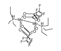 bis(triethylphosphine)tetrakis(trifluoroacetato)dimolybdenum(II)结构式