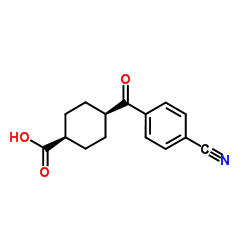 cis-4-(4-Cyanobenzoyl)cyclohexanecarboxylic acid结构式