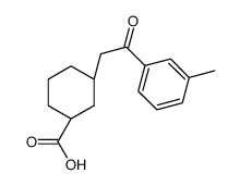 CIS-3-[2-(3-METHYLPHENYL)-2-OXOETHYL]CYCLOHEXANE-1-CARBOXYLIC ACID Structure