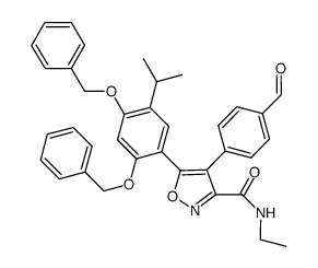 5-[2,4-BIS(BENZYLOXY)-5-ISOPROPYLPHENYL]-N-ETHYL-4-(4-FORMYLPHENYL)ISOXAZOLE-3-CARBOXAMIDE Structure