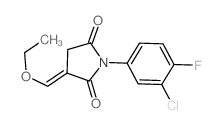 2,5-Pyrrolidinedione,1-(3-chloro-4-fluorophenyl)-3-(ethoxymethylene)- structure