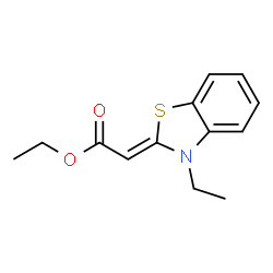 Acetic acid, (3-ethyl-2(3H)-benzothiazolylidene)-, ethyl ester (9CI) Structure